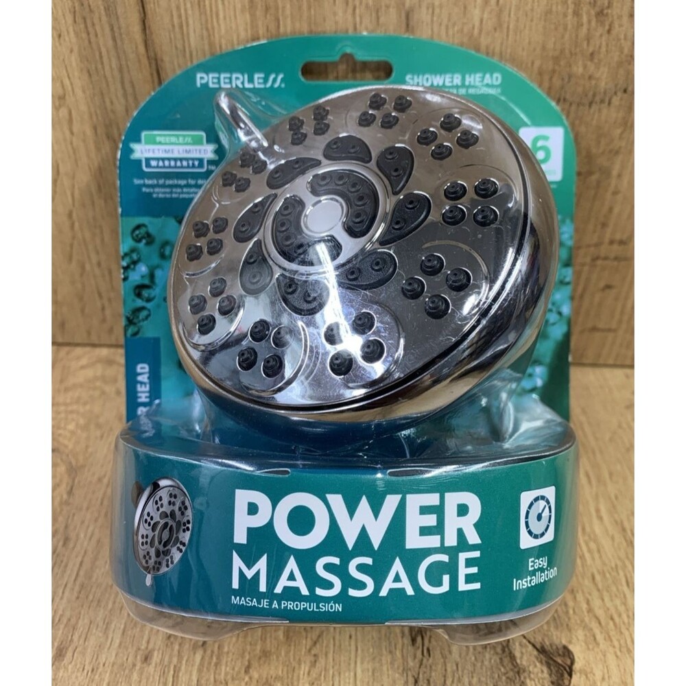 Peerless 6 Setting Shower Head in Chrome 76610. New